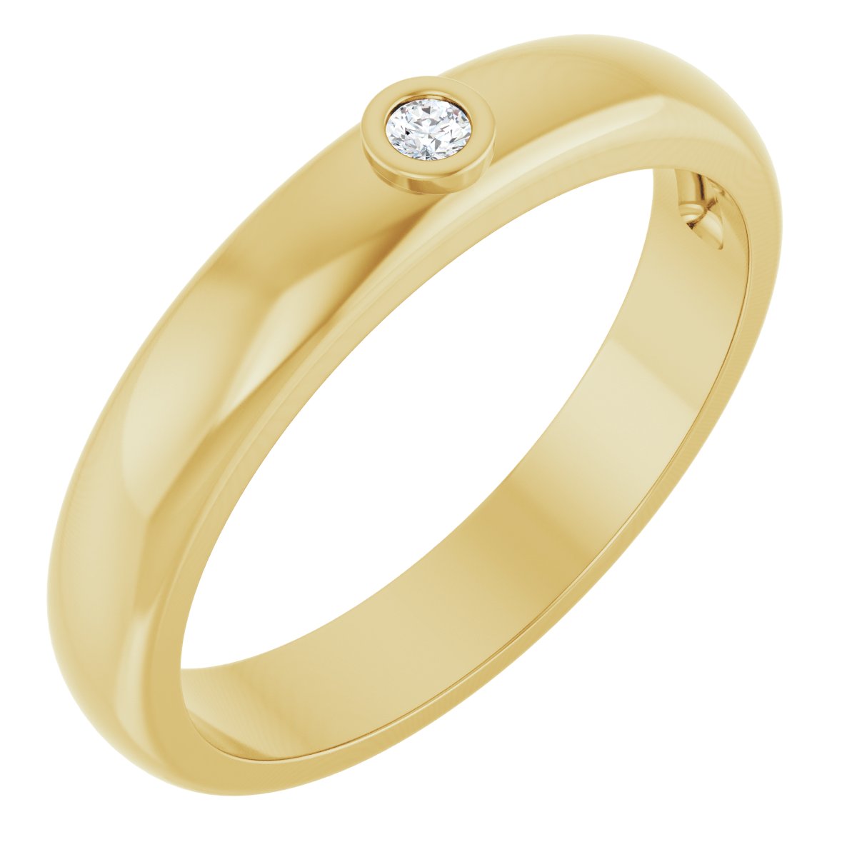 Bezel-Set Solitaire Band