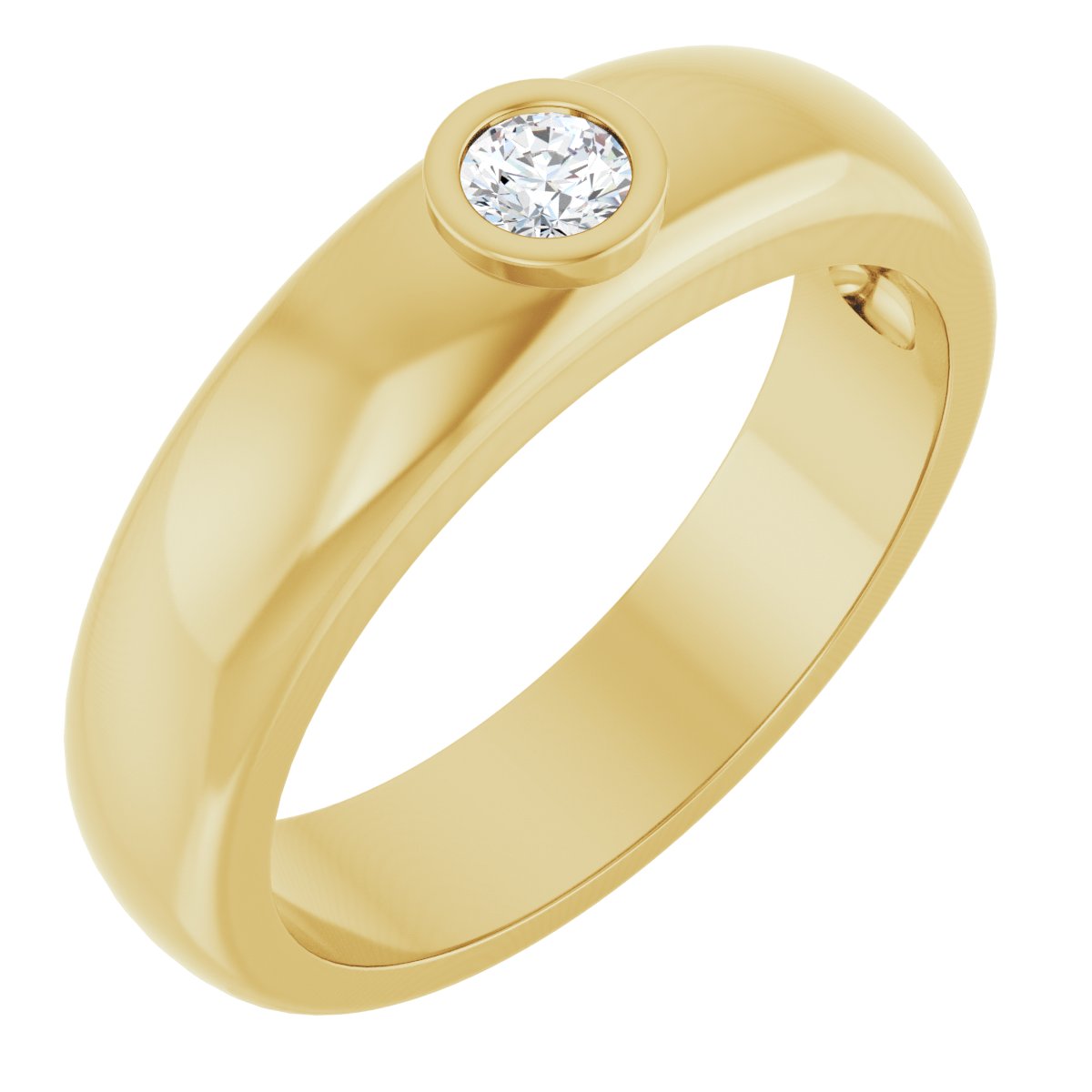 Bezel-Set Solitaire Band