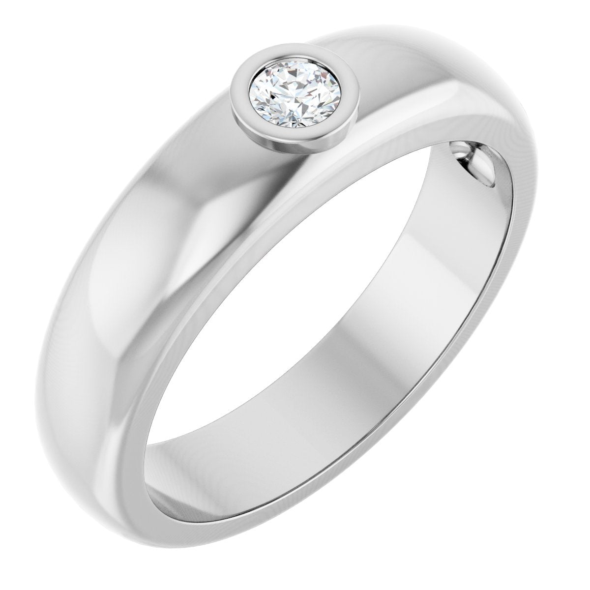 Bezel-Set Solitaire Band