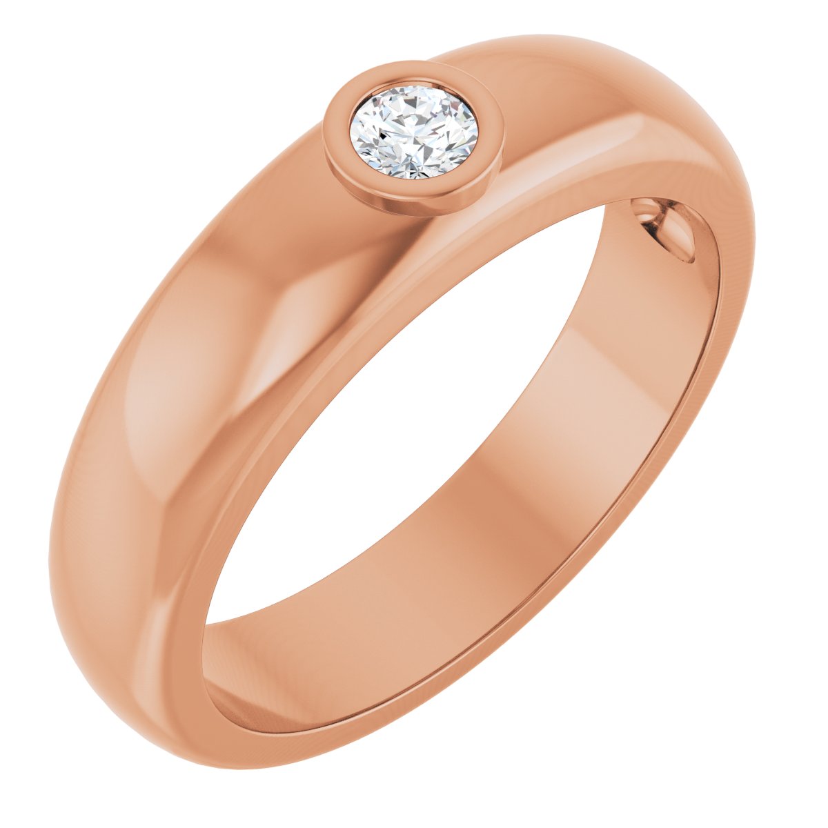 Bezel-Set Solitaire Band