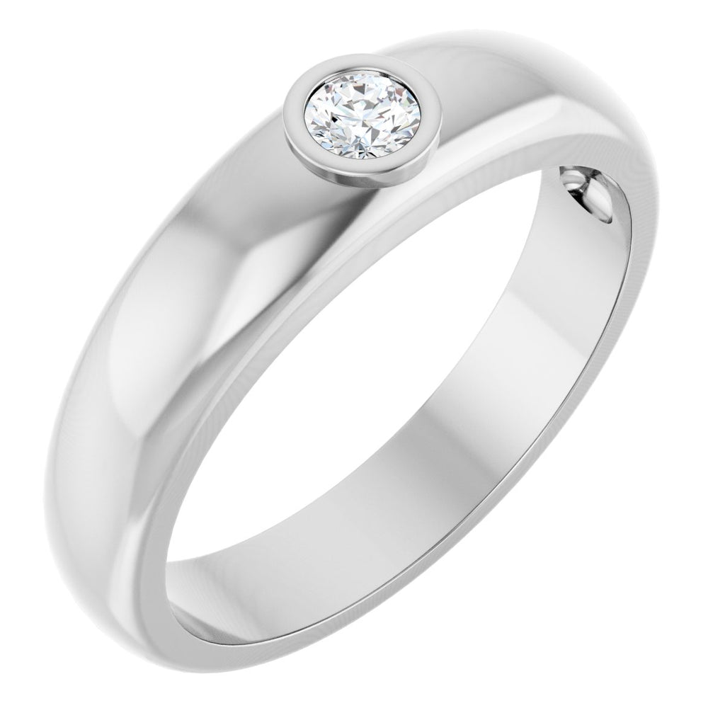 Bezel-Set Solitaire Band
