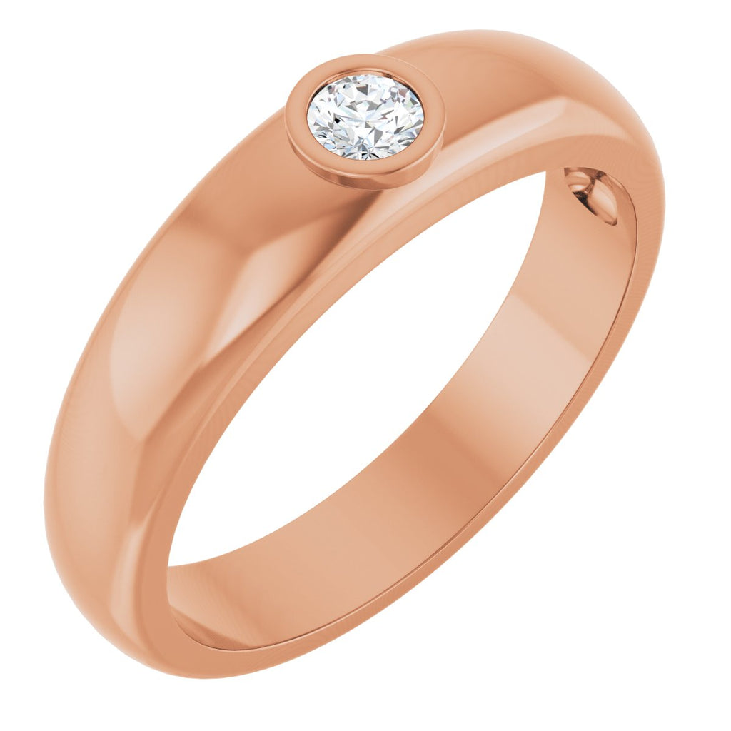 Bezel-Set Solitaire Band