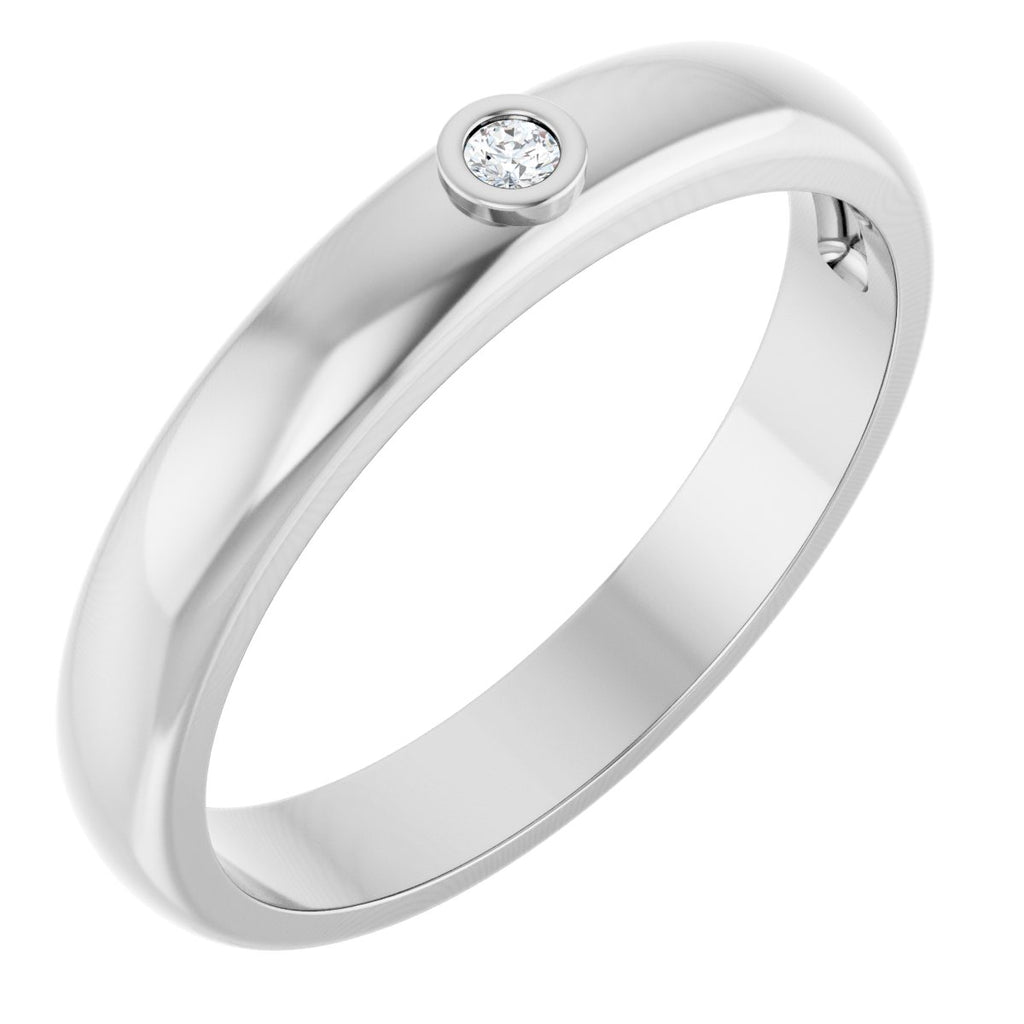 Bezel-Set Solitaire Band