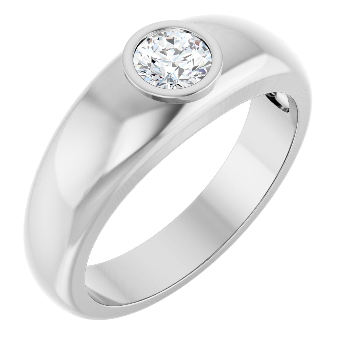 Bezel-Set Solitaire Band