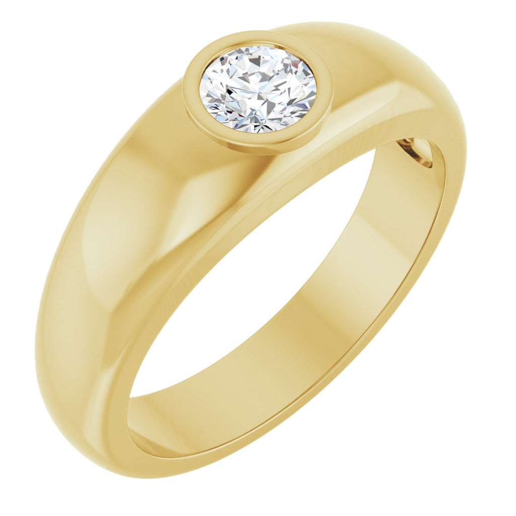 Bezel-Set Solitaire Band