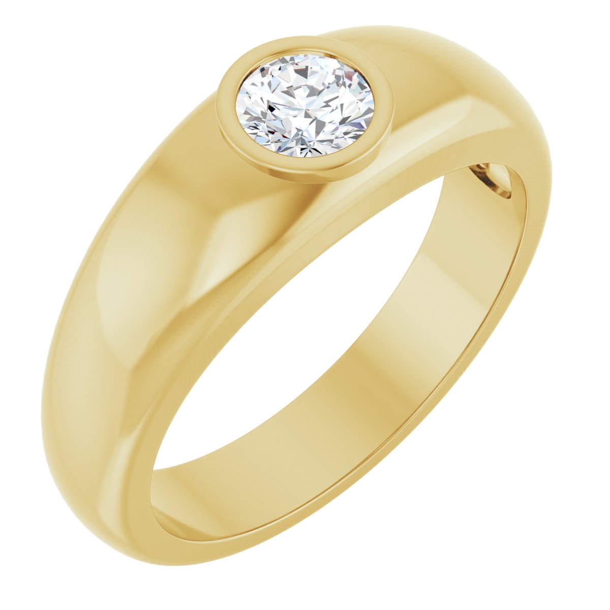 Bezel-Set Solitaire Band