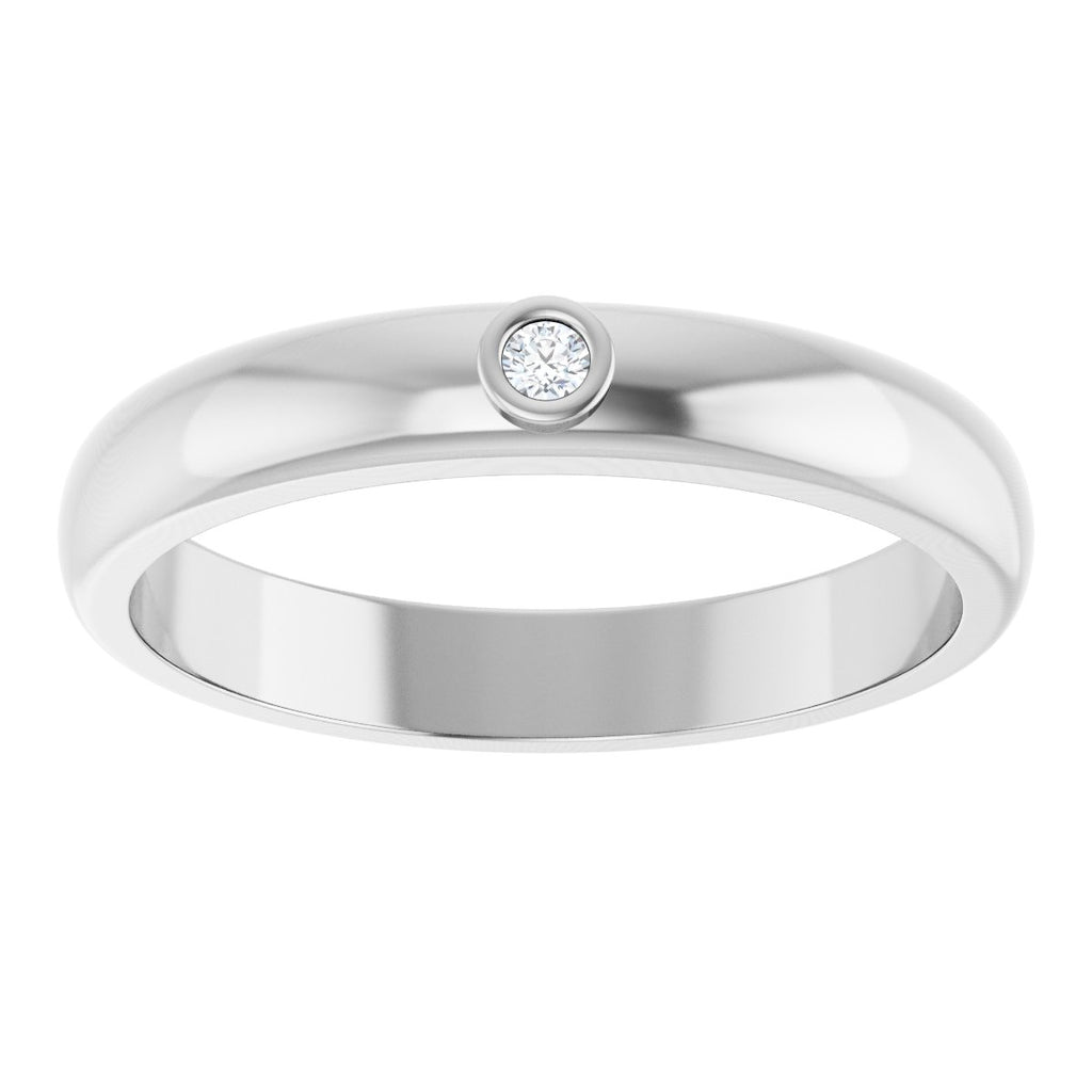 Bezel-Set Solitaire Band