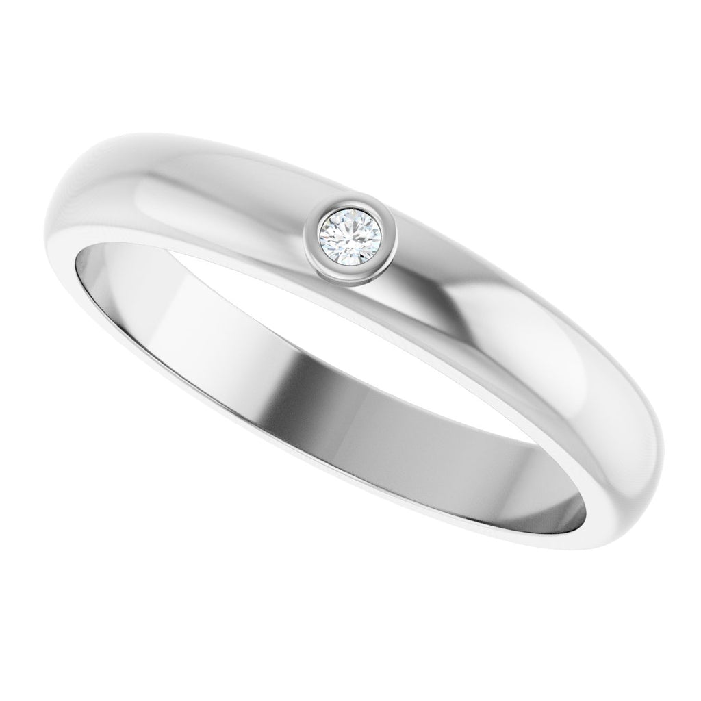 Bezel-Set Solitaire Band