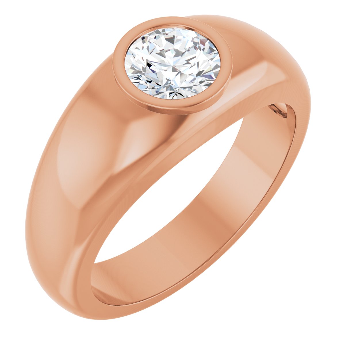 Bezel-Set Solitaire Band
