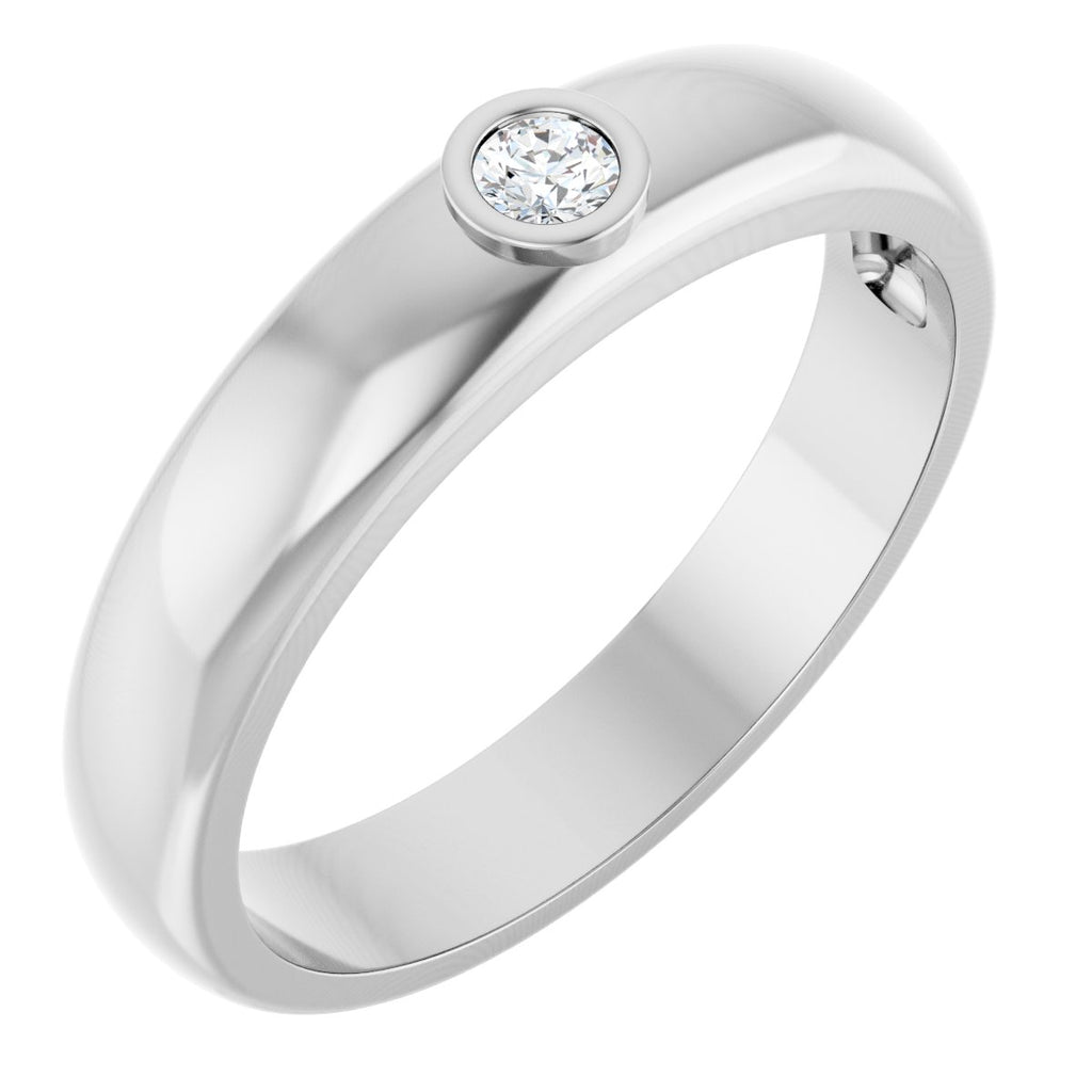 Bezel-Set Solitaire Band