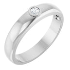 Bezel-Set Solitaire Band