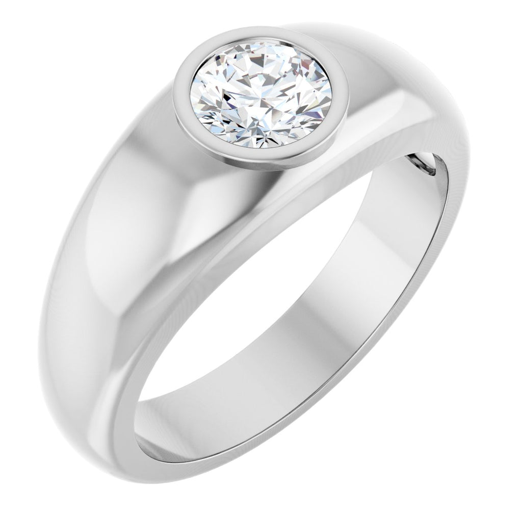 Bezel-Set Solitaire Band