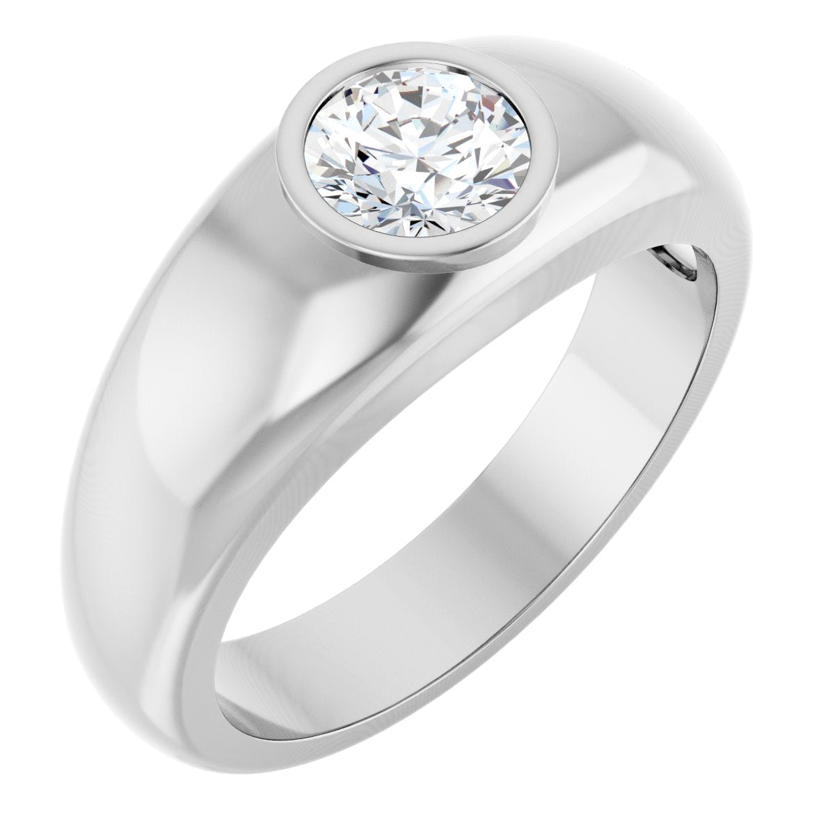 Bezel-Set Solitaire Band