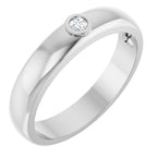 Bezel-Set Solitaire Band