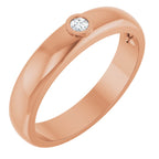 Bezel-Set Solitaire Band