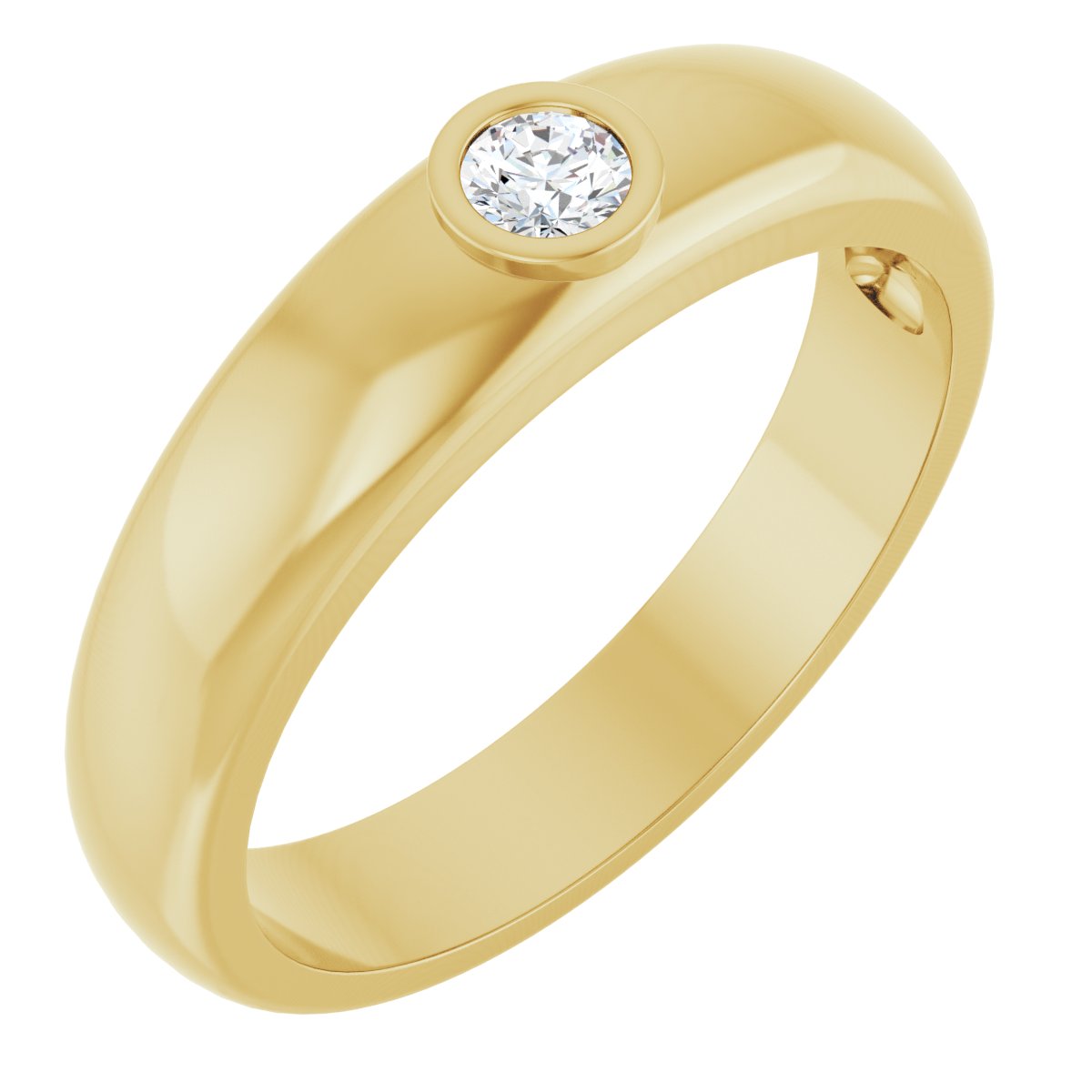 Bezel-Set Solitaire Band