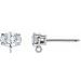 Oval 4-Prong Claw Earring Top