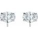 Oval 4-Prong Claw Earring Top