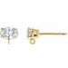 Oval 4-Prong Claw Earring Top