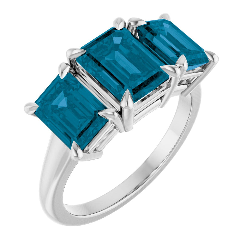 Claw-Prong Three-Stone Ring
