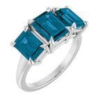 Claw-Prong Three-Stone Ring