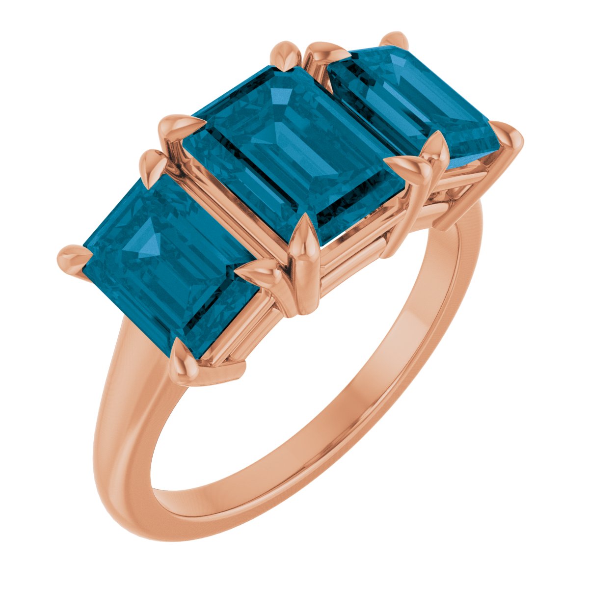Claw-Prong Three-Stone Ring