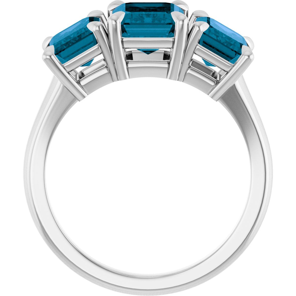 Claw-Prong Three-Stone Ring
