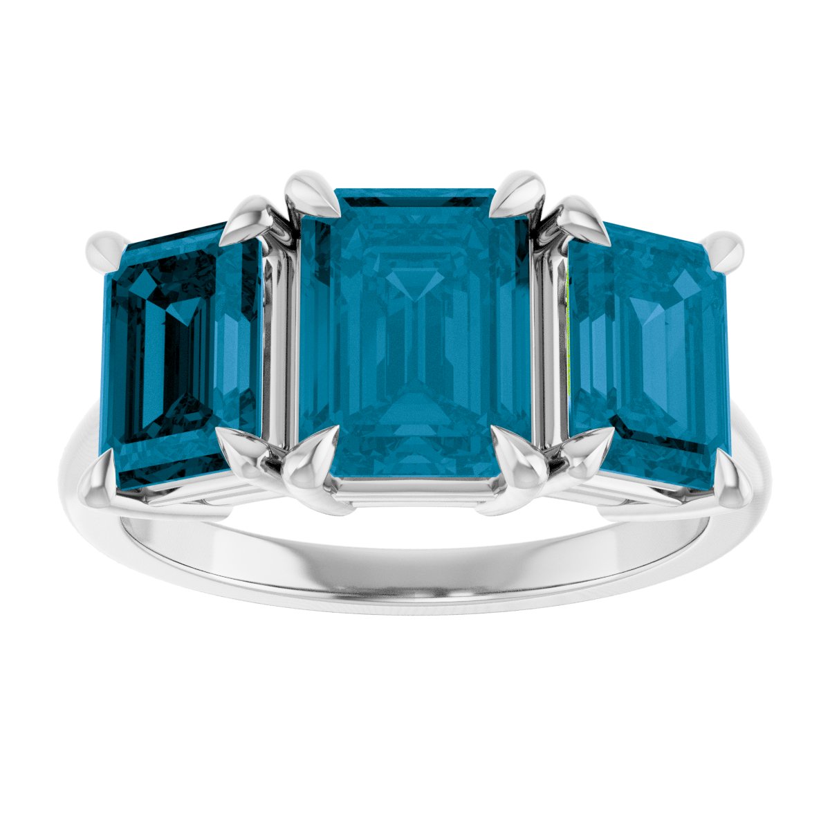 Claw-Prong Three-Stone Ring