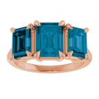 Claw-Prong Three-Stone Ring