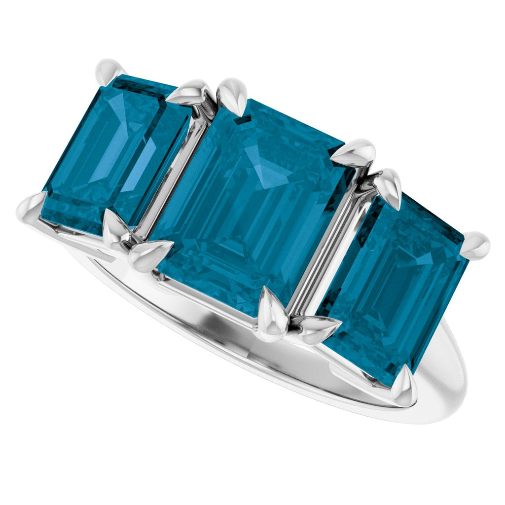 Claw-Prong Three-Stone Ring