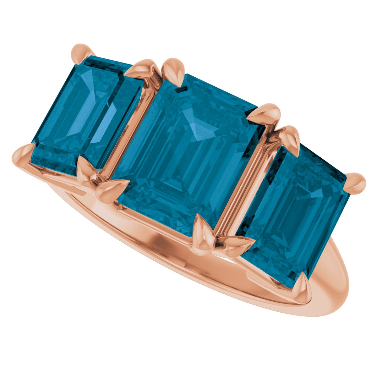 Claw-Prong Three-Stone Ring