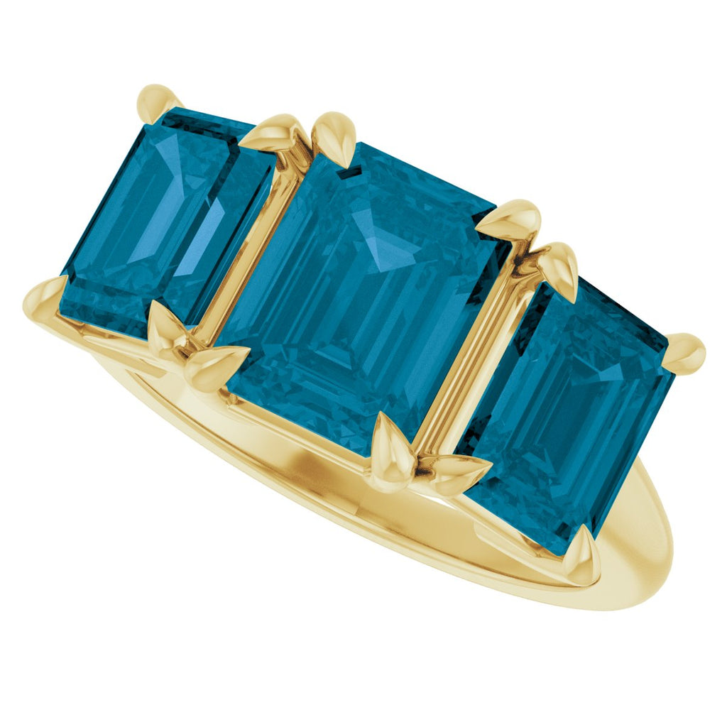 Claw-Prong Three-Stone Ring