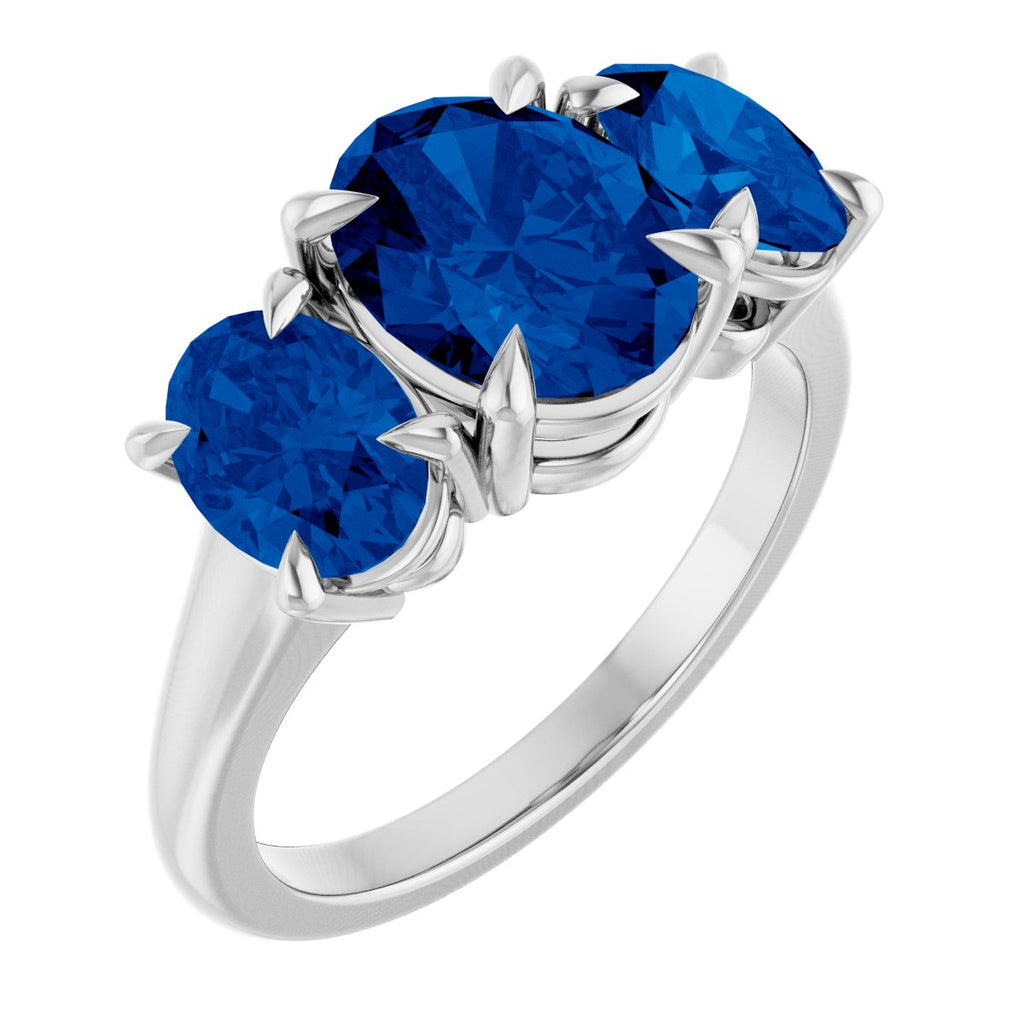 Claw-Prong Three-Stone Ring
