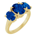 Claw-Prong Three-Stone Ring
