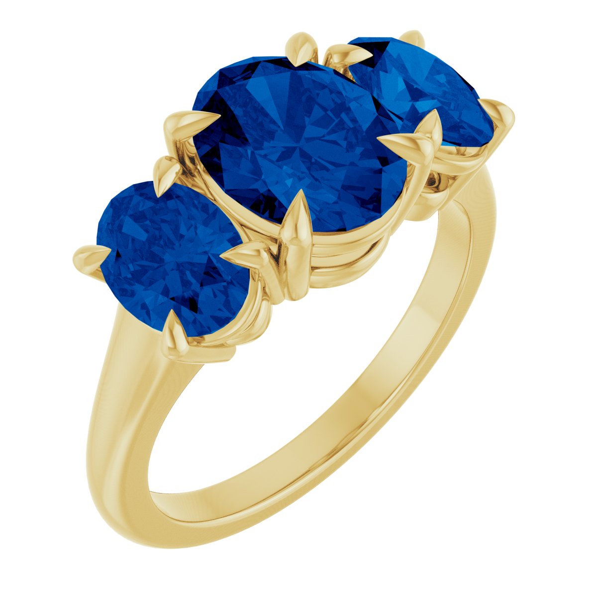 Claw-Prong Three-Stone Ring