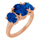 Claw-Prong Three-Stone Ring