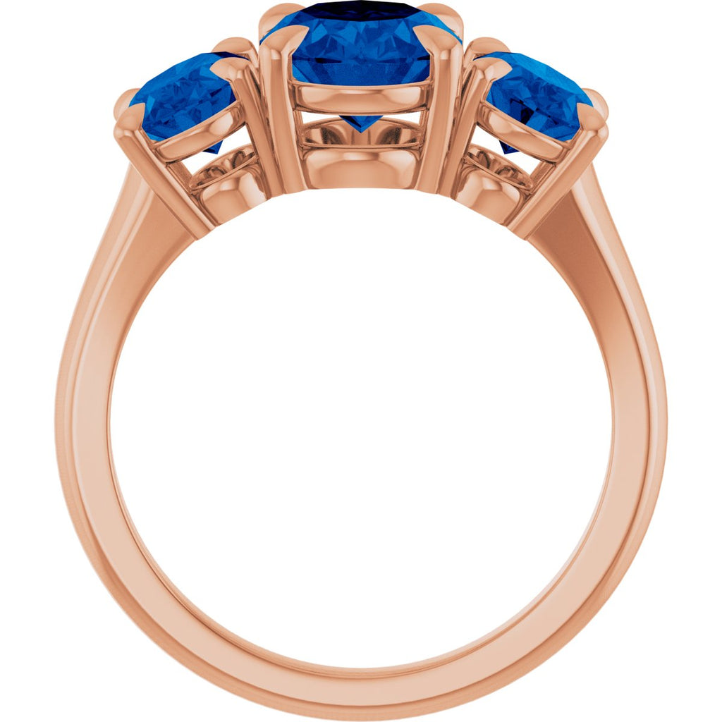 Claw-Prong Three-Stone Ring