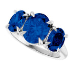 Claw-Prong Three-Stone Ring