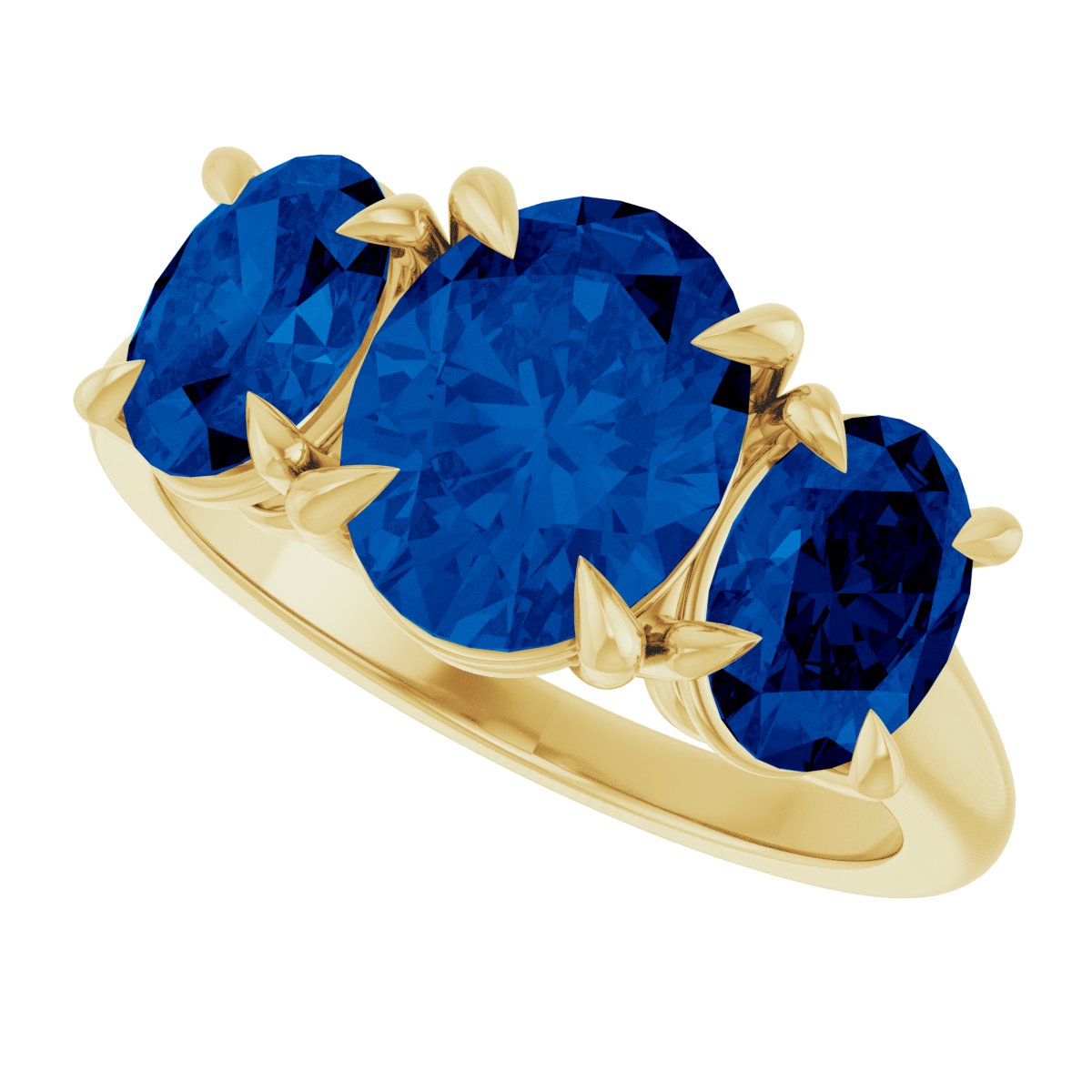 Claw-Prong Three-Stone Ring