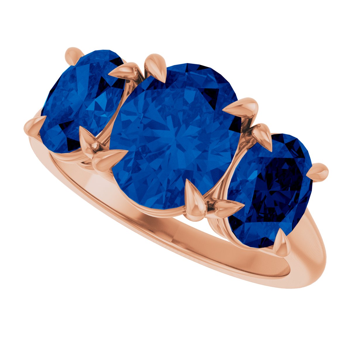 Claw-Prong Three-Stone Ring