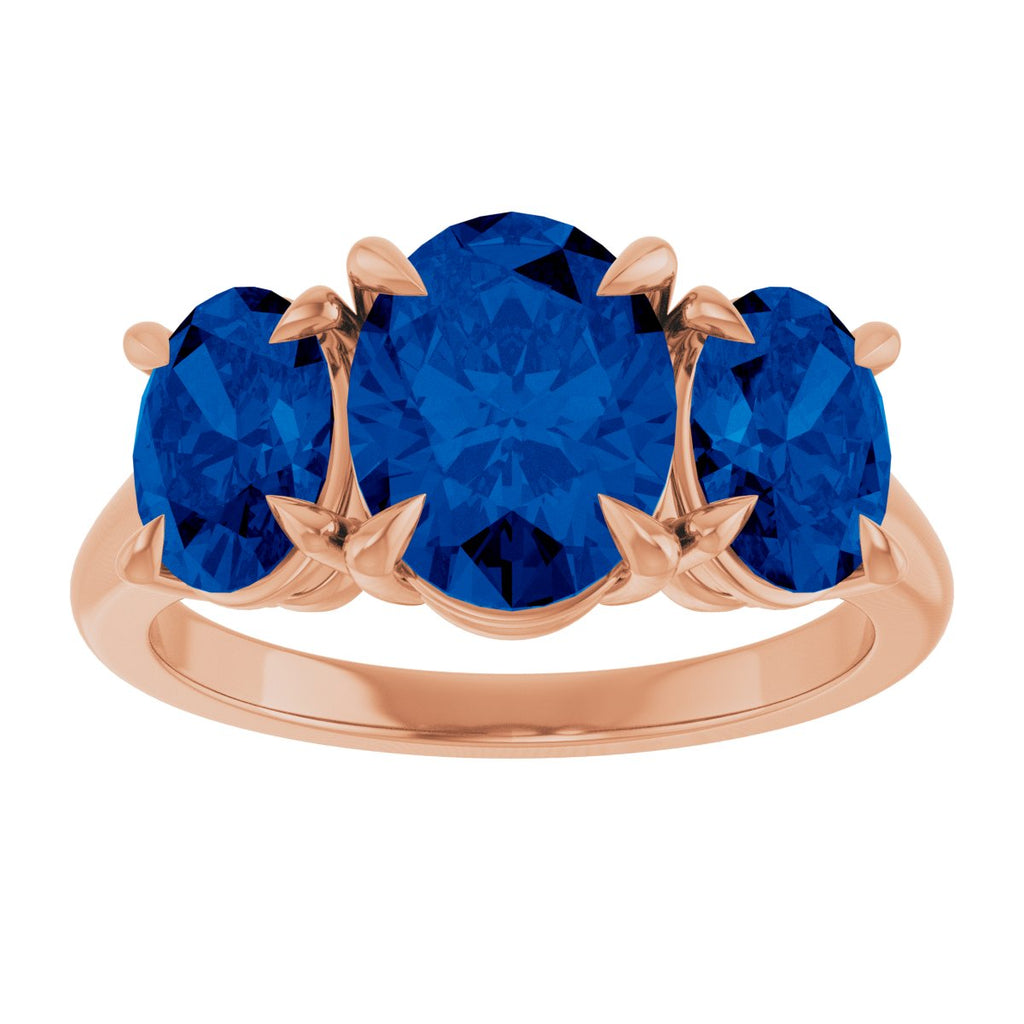 Claw-Prong Three-Stone Ring