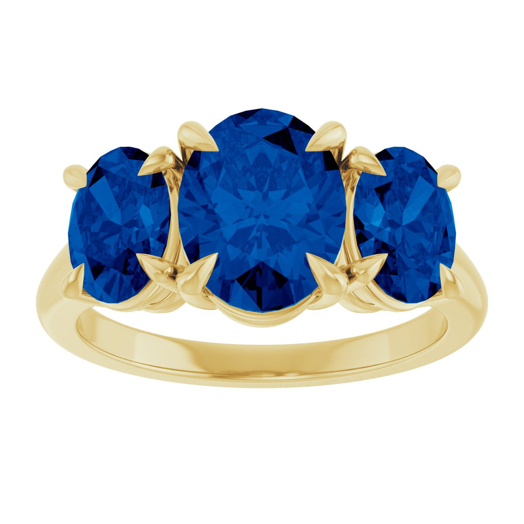 Claw-Prong Three-Stone Ring