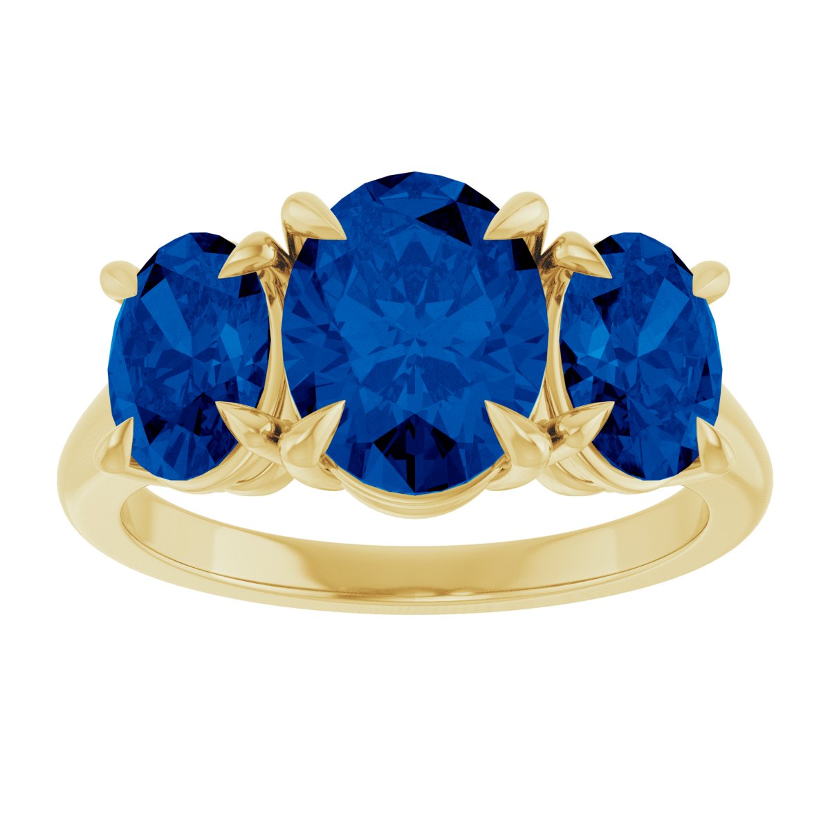 Claw-Prong Three-Stone Ring