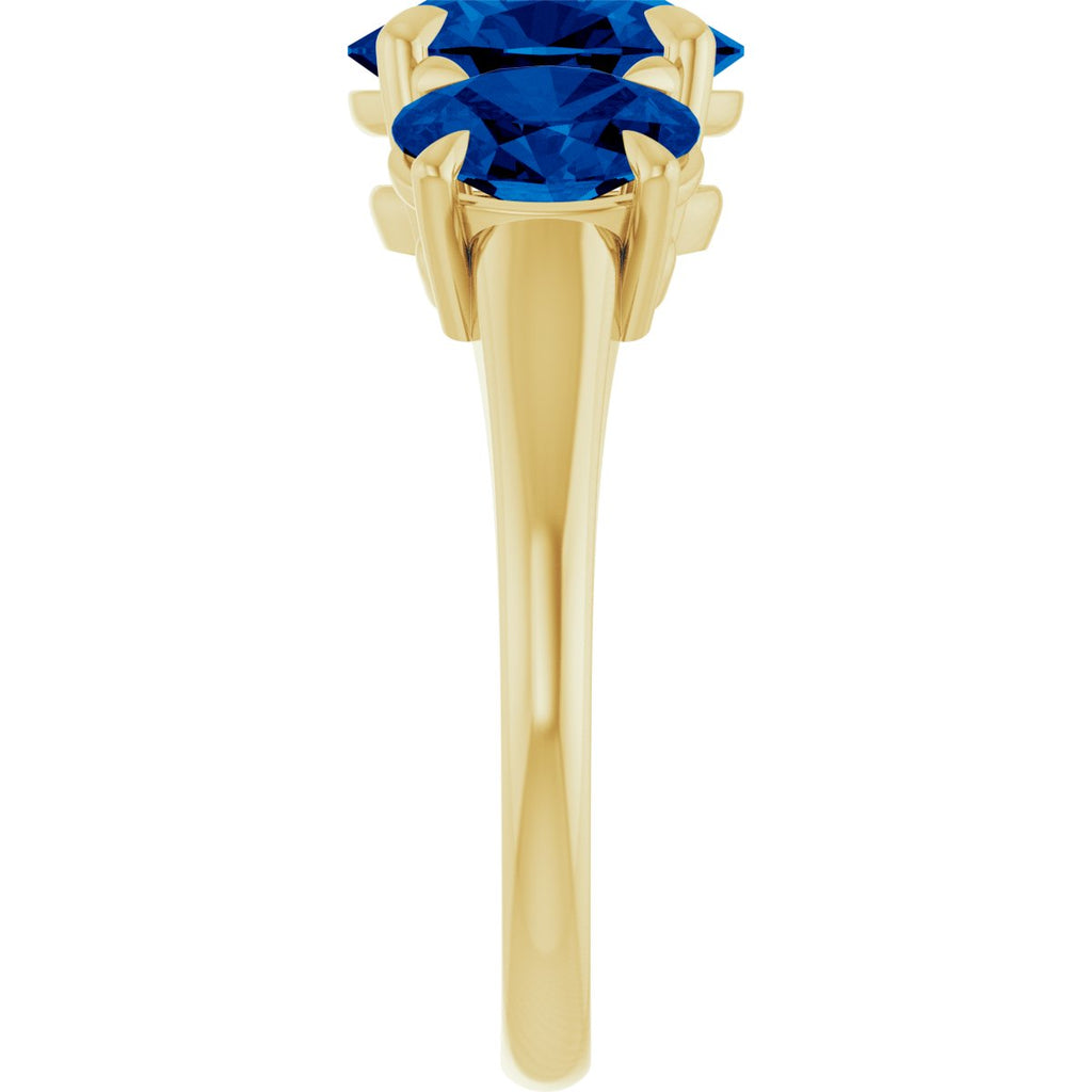Claw-Prong Three-Stone Ring