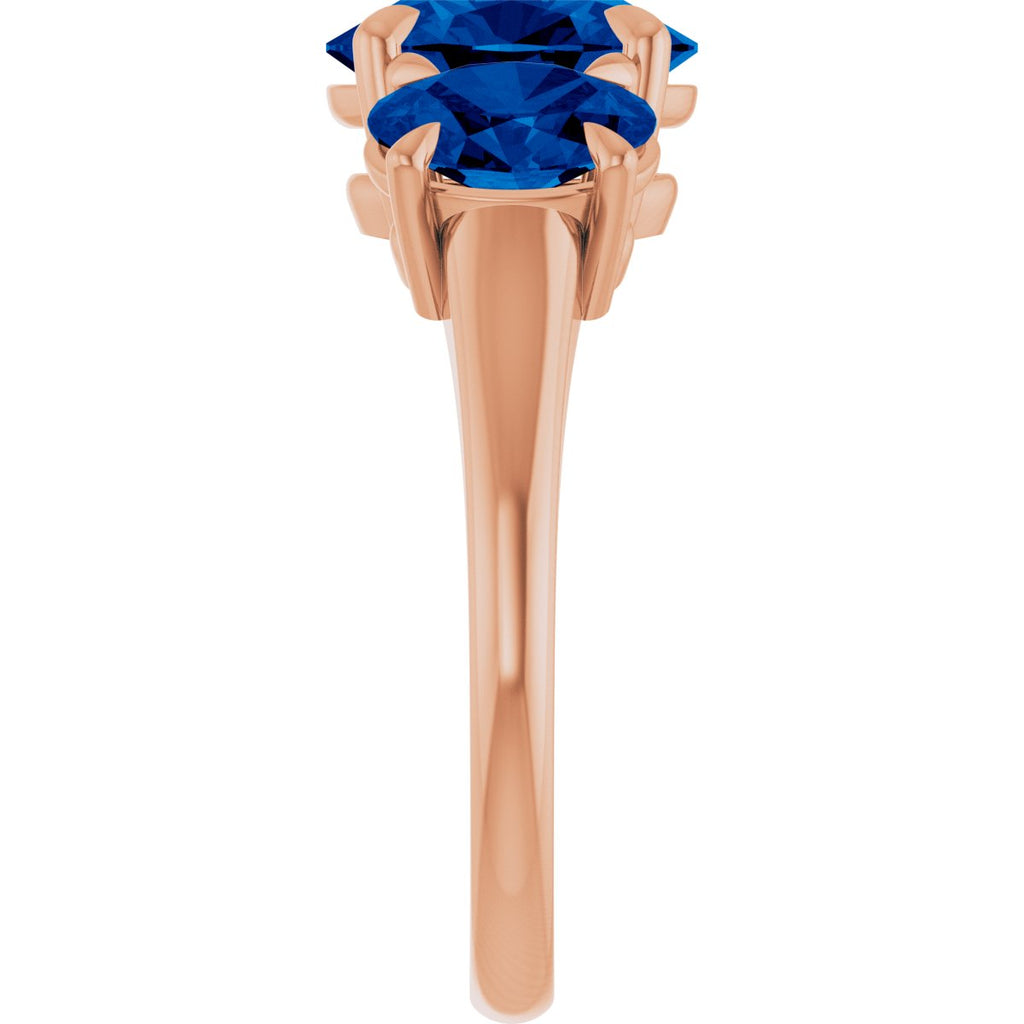 Claw-Prong Three-Stone Ring