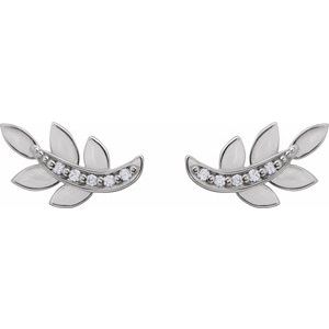 Accented Leaf Earrings