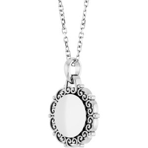 Engravable Scroll Necklace
