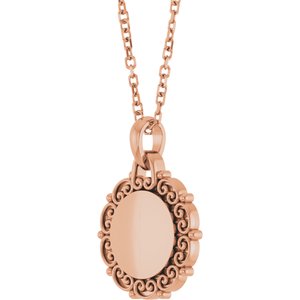 Engravable Scroll Necklace