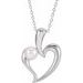 Pearl Heart Necklace or Pendant