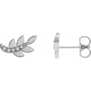 Accented Leaf Earrings